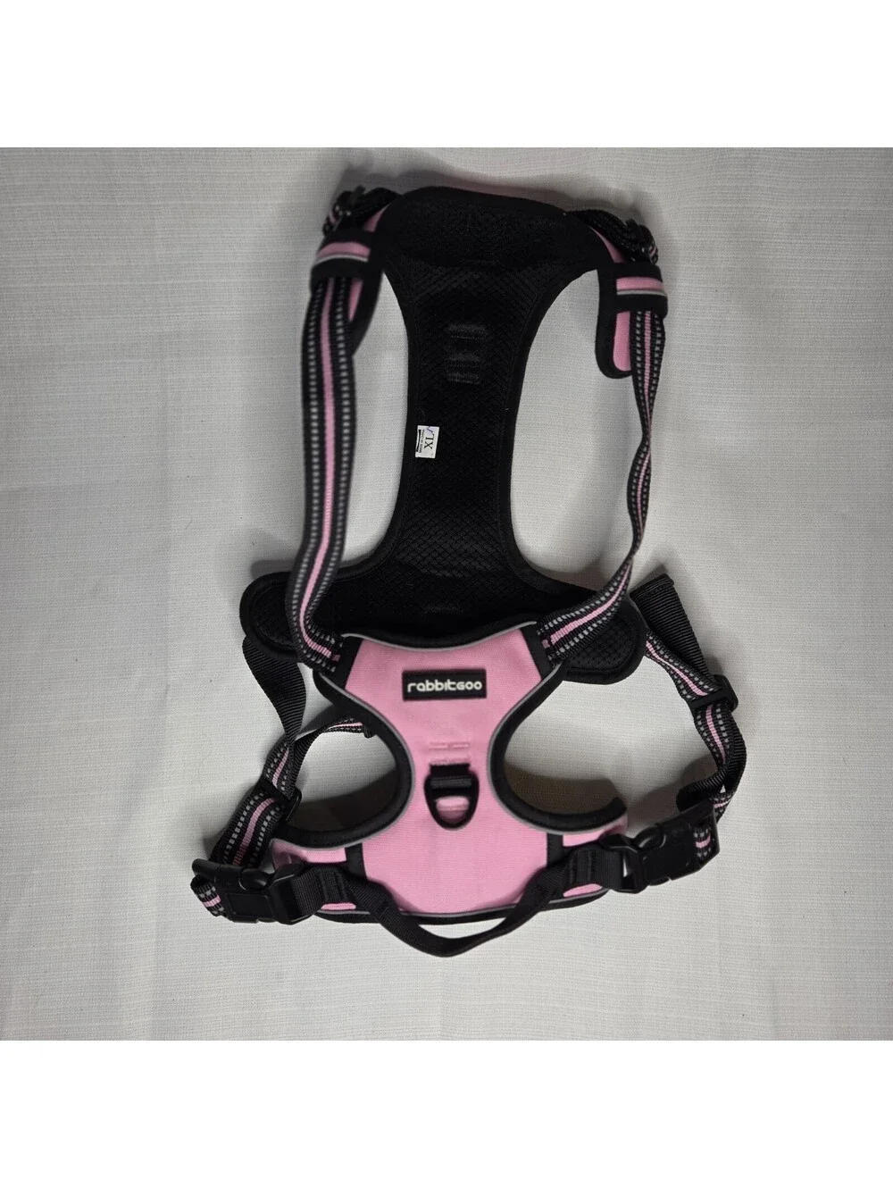 rabbitgoo Dog Harness No Pull Soft Padded Adjustable Reflective Vest Pink XL